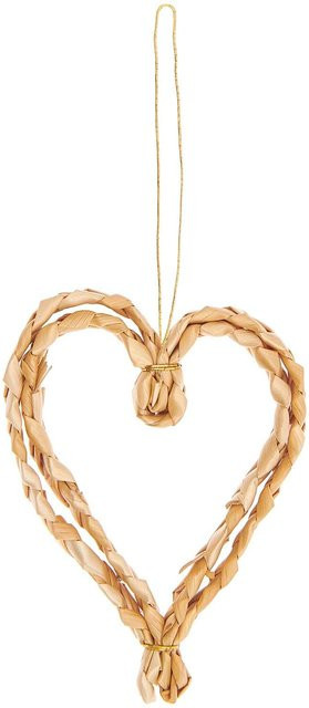 Rico Design Strohherzen-Set als hängender Christbaumschmuck, B/H: 6,5 x 5 cm - Bild 1