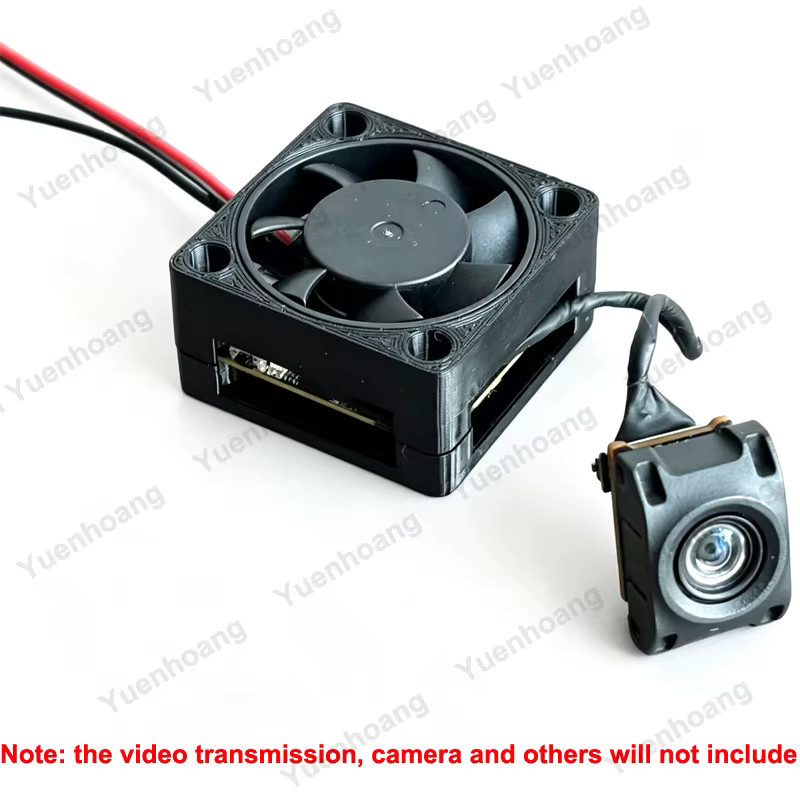 DJI FPV Videoübertragungs-Kühlventilator in Schwarz für DJI O4 und O4 Pro Air Unit, Maße: 20 x 20 mm oder 25,5 x 25,5 mm Lochdurchmesser - Bild 2