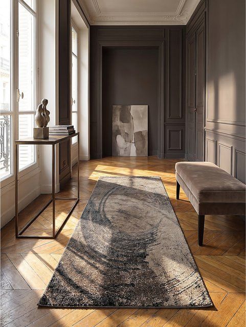 Kurzflor Läufer OGLIO Kadima Design Braun B: 80 cm, L: 150 cm - Bild 1