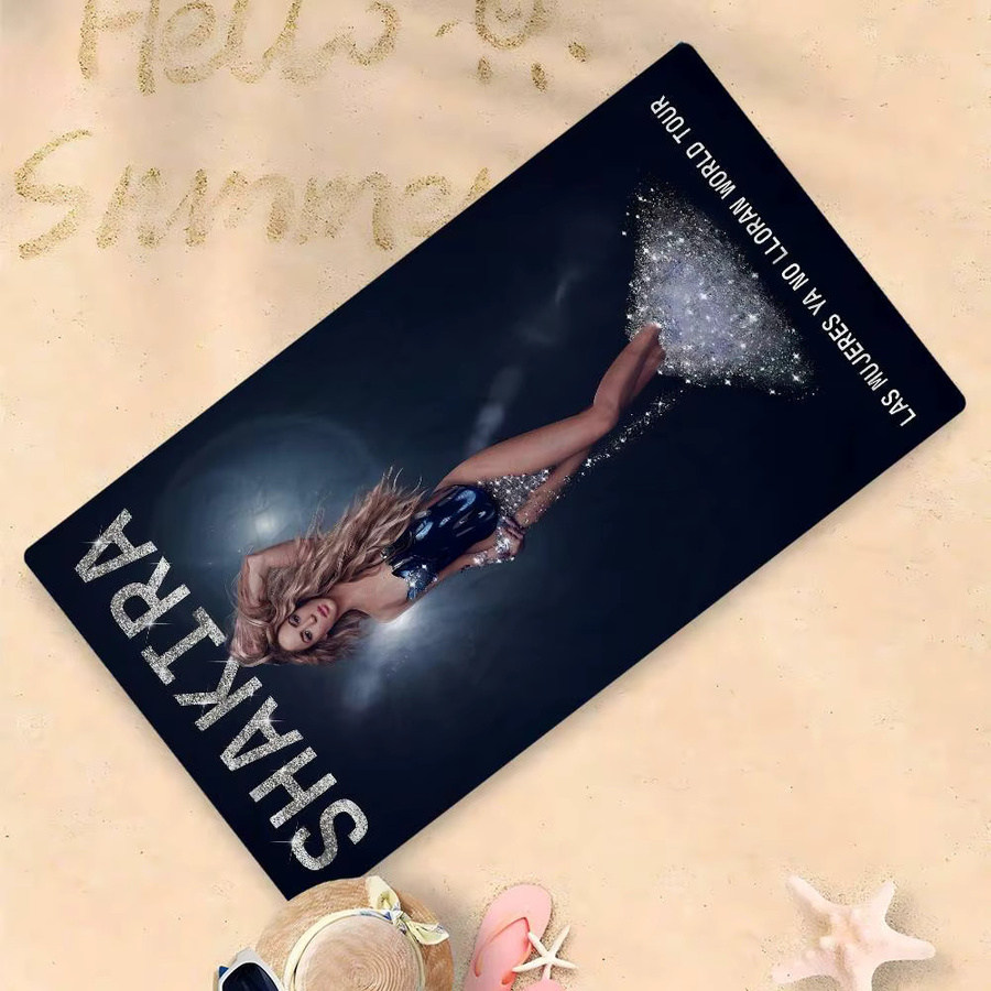 Pop Culture Graphics Shakira Mikrofaser-Strandtuch, saugfähig und schnell trocknend - Bild 5