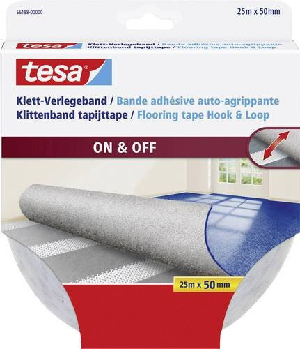 Tesa Klett-Verlegeband doppelseitig in Weiß, Breite: 50 mm, Länge: 25 m - Bild 1