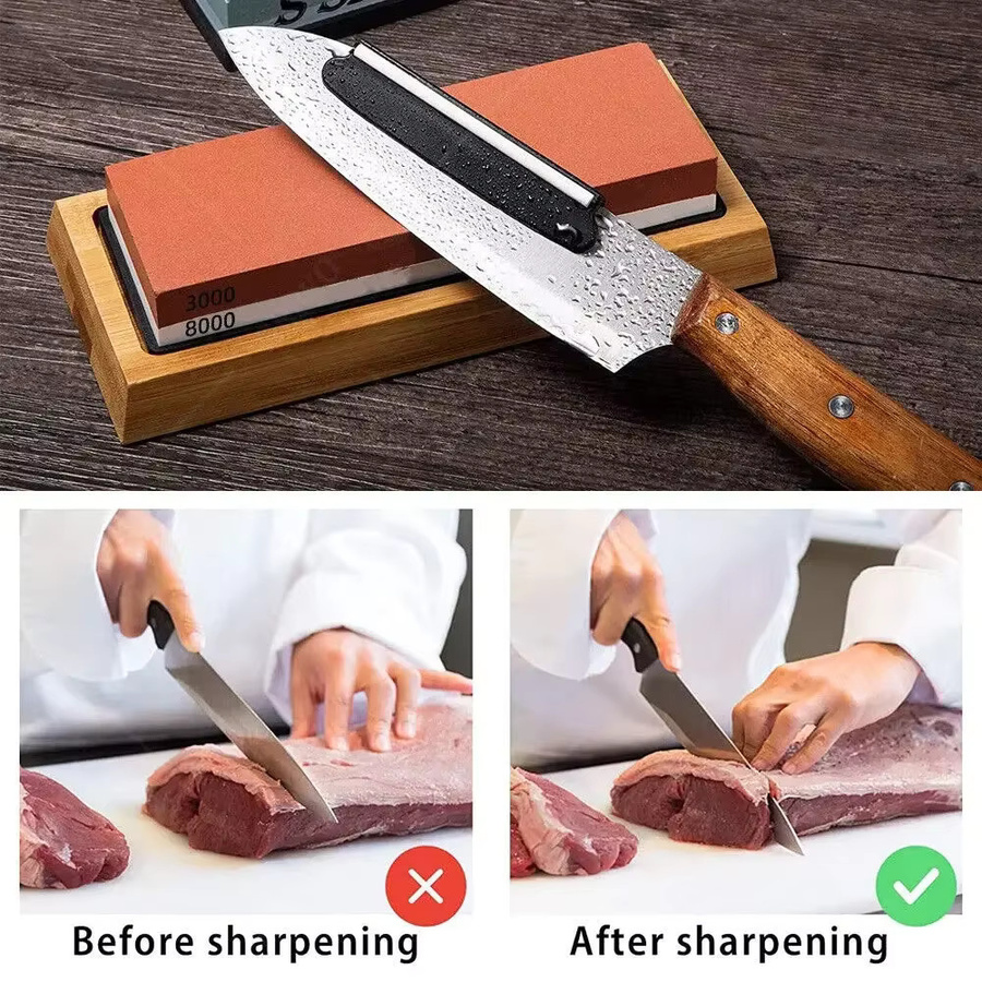 WXCOO Profi Messer Schärfset mit Winkel Guide und Schleifstein Kit in Multicolour - Bild 2