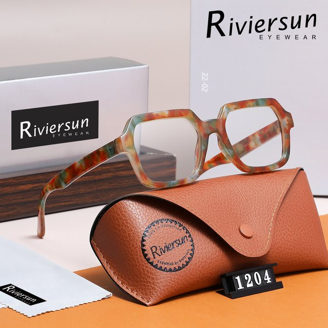 RIVIERSUN Lesebrille Damen, Vollrand, Square, Kunststoff, braun - Bild 1