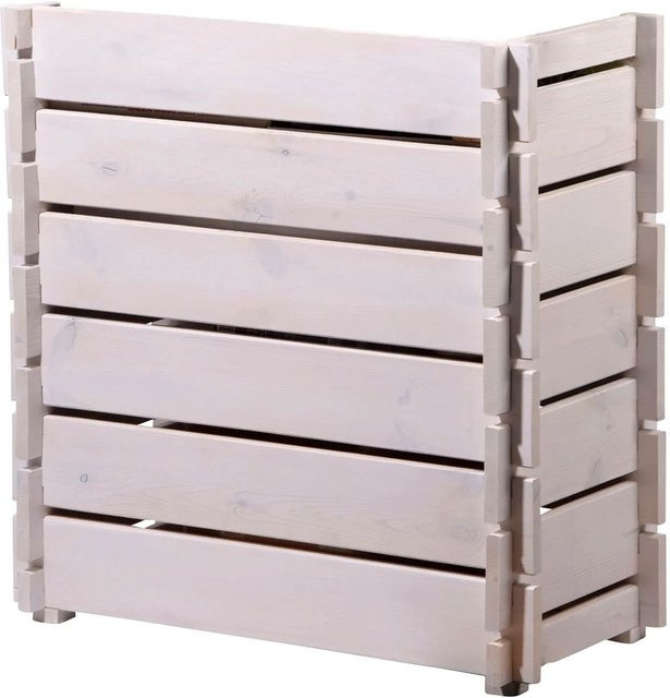 Dobar Hochbeet mit Stecksystem aus Kiefer in Weiß, B/T/H: 79 x 37 x 79 cm, FSC-zertifiziert - Bild 1