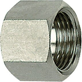 Riegler 6-kant Überwurfmutter G 1/2 in Silber für Tüllengrößen LW 6/9/13 aus Edelstahl ES 1.4571 - Bild 1