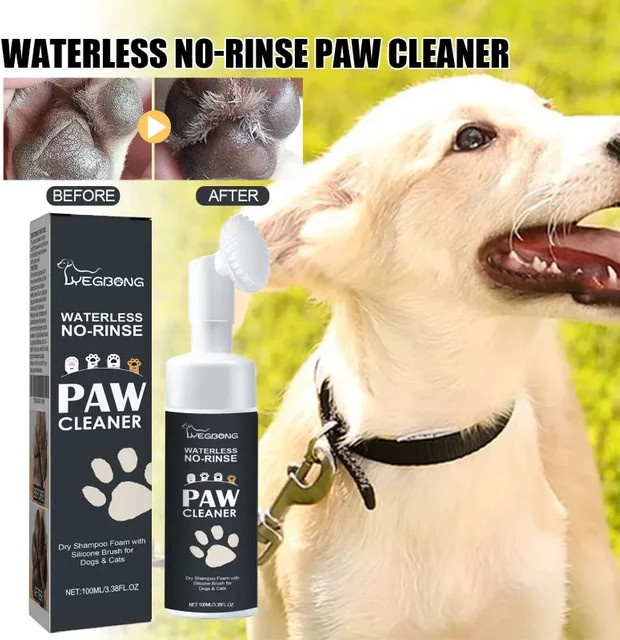 YEGBONG Pet Paw Foam Cleaner Pfotenreinigungsschaum für Hunde und Katzen, Weiß, 100 ml - Bild 1