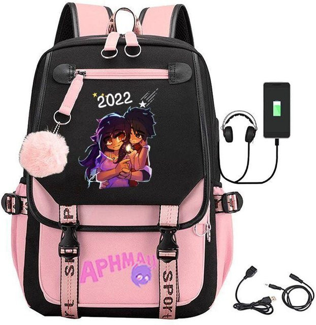 3-teiliges Schulrucksack-Set in Pink aus Oxford-Stoff mit Schultasche und Federmäppchen - Bild 1