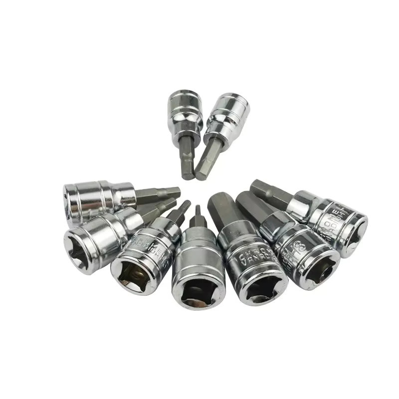 Skeyo Steckschlüssel Set mit 3/8 Zoll Antrieb, Metrisches Werkzeug-Kit mit Hex Bits und Schlagsteckschlüsseln in Silber - Bild 2