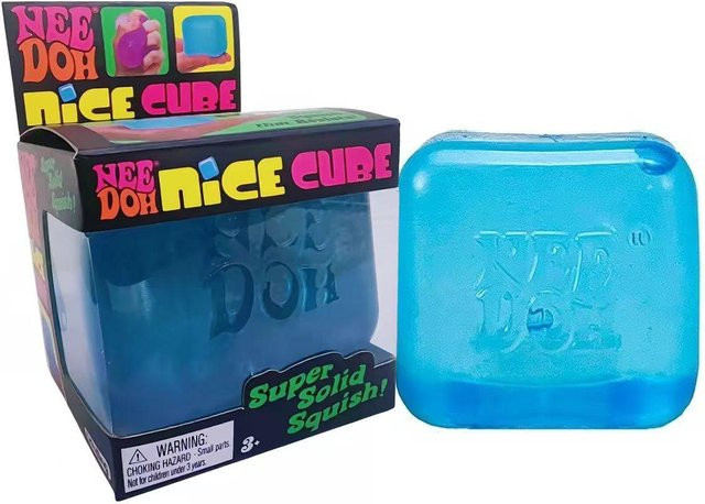 NeeDoh Nice Cube Squishy, Stressabbau Spielzeug, Weicher Würfel, Rot Lila Blau - Bild 1