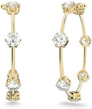Swarovski Ohrringe, vergoldeter Ton, Weiß, Damen - Bild 1