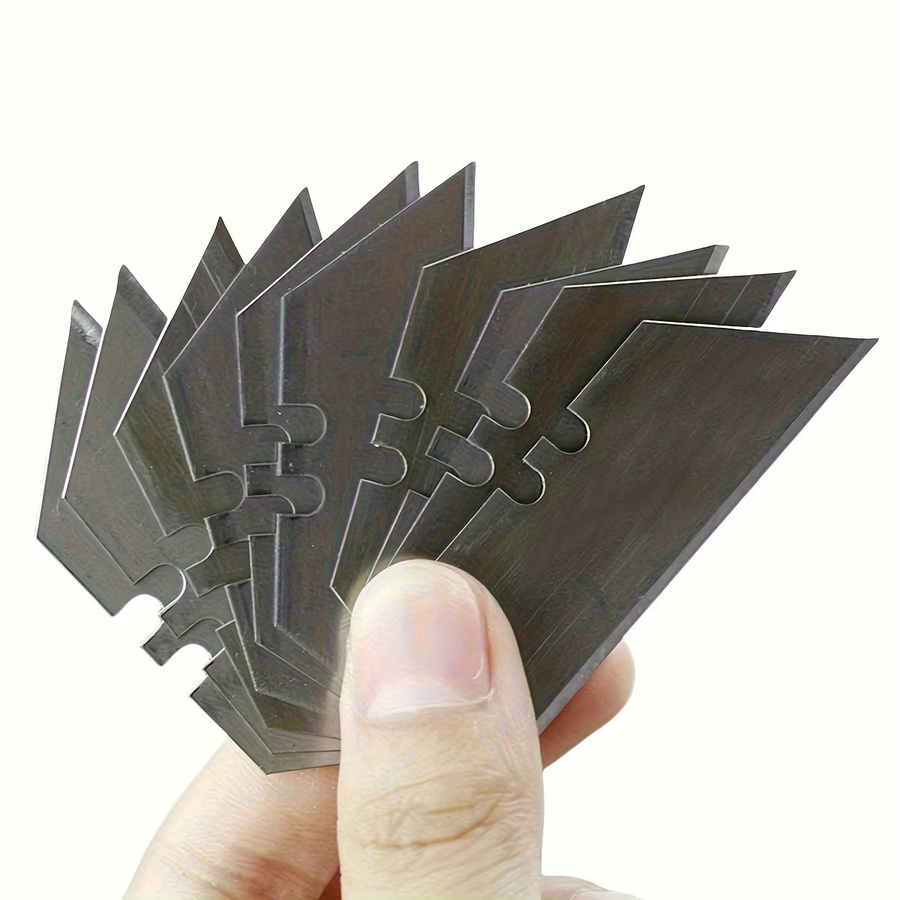 10-teiliges Multifunktionsset mit trapezförmigen Snap-Off-Schneidemessern aus Edelstahl in Silber - Bild 2