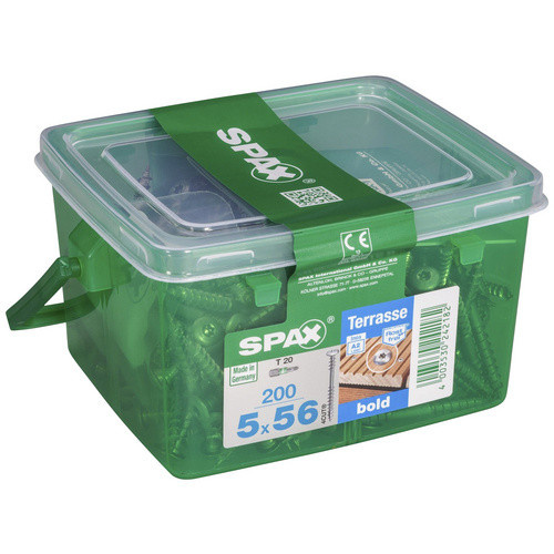 Spax Terrassenschraube BOLD Edelstahl silberfarben, Durchmesser: 5 mm, Länge: 56 mm, 200 Stück - Bild 2