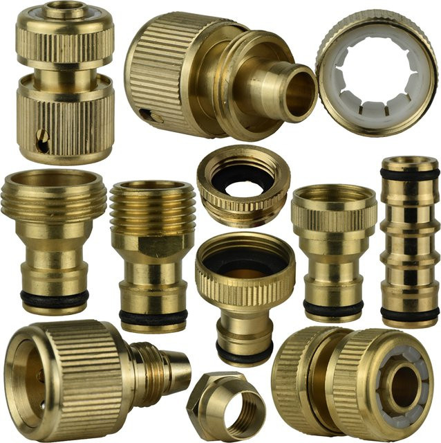 KESLA Schnellkupplung aus Messing für Gartenbewässerung und Tropfbewässerung, Farbe: Gold, Gewinde: 1/2 Zoll - Bild 1