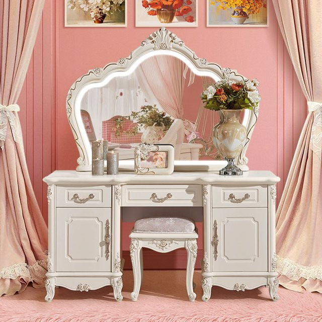 DUTRIEUX Schminktisch aus Holz in Weiß im skandinavischen Design für das Schlafzimmer - Bild 1