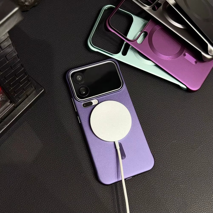 Xiaomi Magnetische MagSafe Hülle mit Metallic-Lack in Silber für Mi 17 Pro Max, 15 S und 14 Pro Ultra, rahmenlose stoßfeste Abdeckung für kabelloses Laden - Bild 4