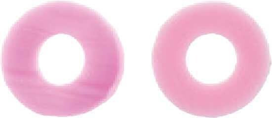 Rico Design Gummischeiben Mix in Flieder und Pink, 60 Stück, 6 x 1 mm - Bild 1