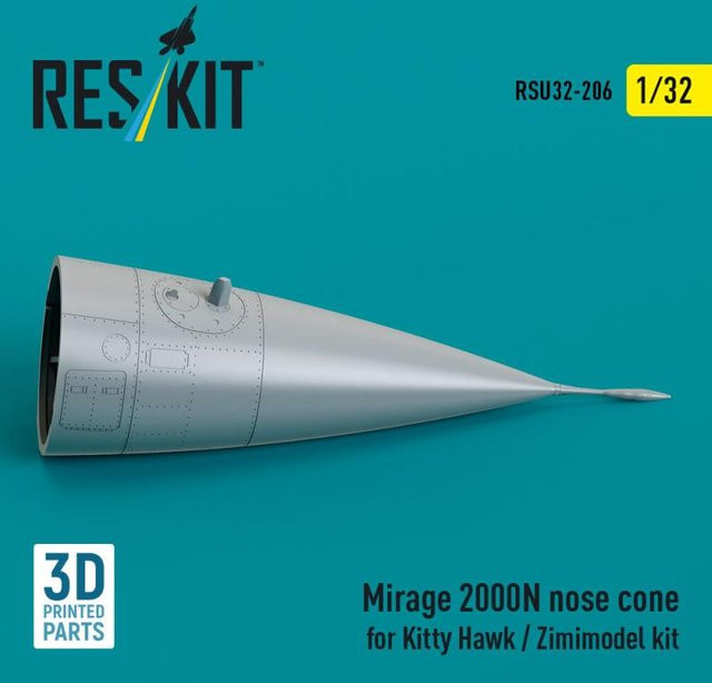 Kitty Hawk Mirage 2000N nose cone, 3D Printed - Bild 1