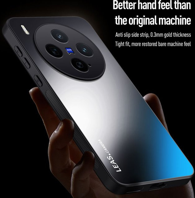 EUCAGR Schutzhülle für VIVO X300 Pro, X300S und X300 Ultra in Schwarz, Stoßfeste Matte Rückseite aus TPU und PC - Bild 1