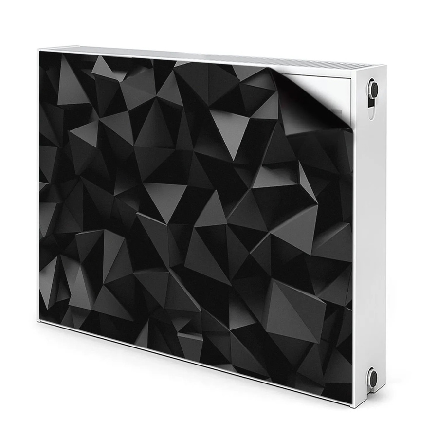 Tulup Magnetfolie für Heizkörper mit geometrischen Dreiecken in Schwarz, B: 90 cm, H: 60 cm - Bild 2