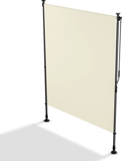 Juskys Senkrechtmarkise Barbados Sonnenschutz höhenverstellbar ohne Bohren Beige B: 150 cm, H: 310 cm - Bild 1