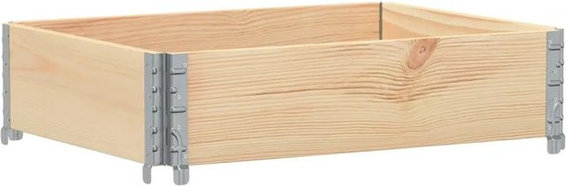 vidaXL Pflanzkiste aus Massivholz Kiefer in Braun, B/T/H: 80 x 60 x 21,5 cm - Bild 1