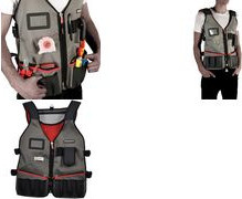 C.K Techniker Weste Magma Werkzeugtragesystem in Schwarz-Grau mit 14 Taschen und Halterungen für Werkzeug und Handy MA2729 - Bild 1