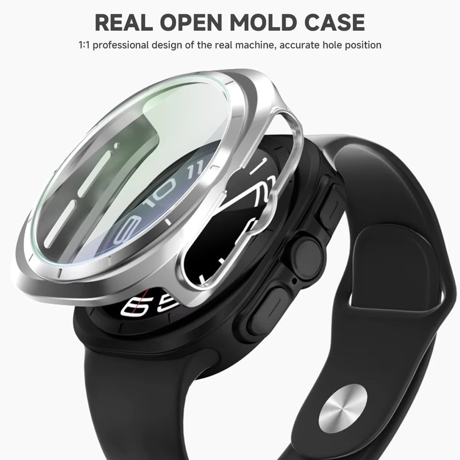 CAOWTAN Uhrenzubehör, Displayfolie und TPU-Hülle für Samsung Galaxy Watch 7 Ultra 47 mm, Kunststoff, transparent, Unisex - Bild 2