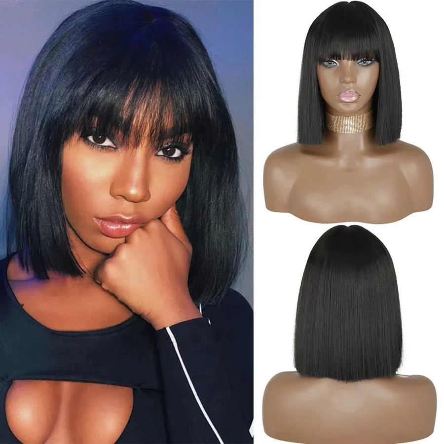 Lolely Dream Bob-Perücke, Naturschwarz mit Pony, Damen - Bild 3