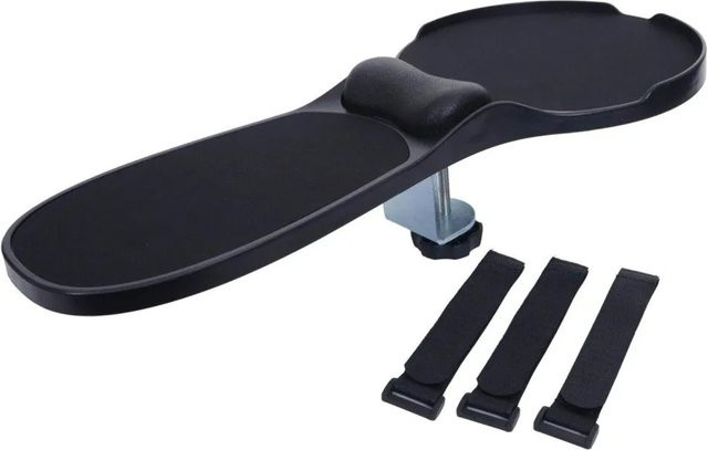 MCW 2in1 Ergonomische Armauflage mit Mauspad N76 in Schwarz, 90 Grad verstellbare Gelenkstütze und Handgelenkkissen - Bild 2