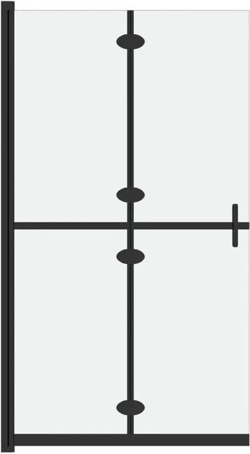 vidaXL Faltbare Begehbare Duschwand aus ESG-Glas in Mattiert, Breite: 100 cm, Höhe: 190 cm - Bild 1