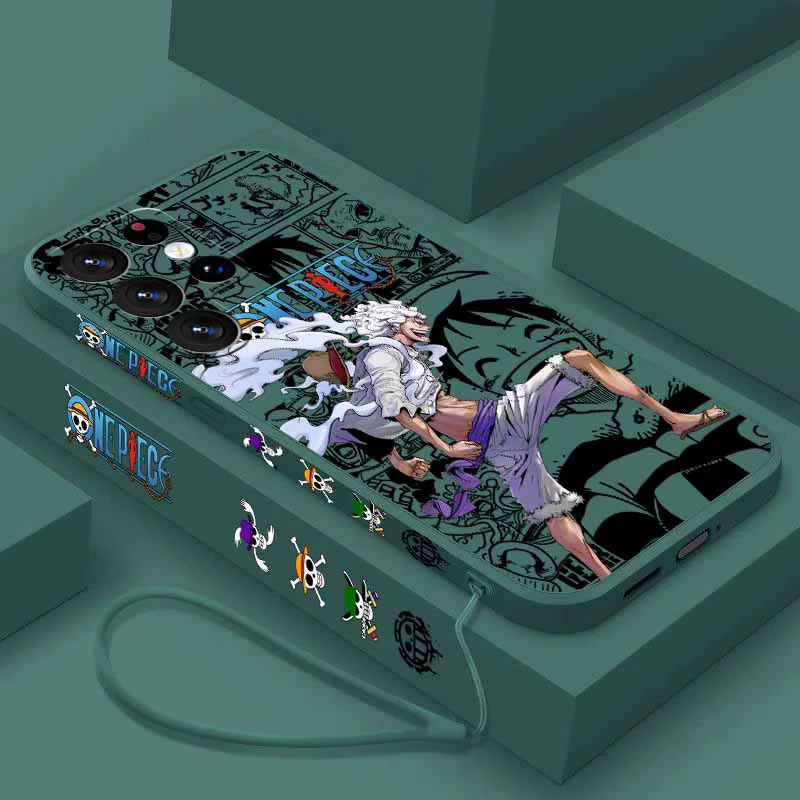 Gear 5 Luffy One Piece Handyhülle für Samsung Galaxy S26 S25 S24 S23 S22 S21 S20 Ultra Plus Lite mit Liquid Left Rope Design - Bild 2