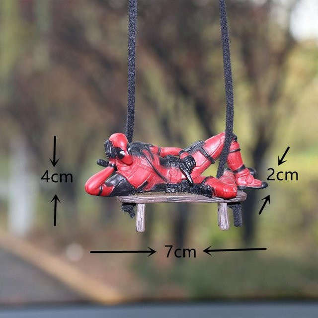 Marvel Deadpool Auto Rückspiegel Anhänger, Mini Modell Spielzeug, Actionfigur - Bild 1