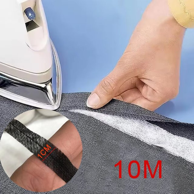 10 Meter einseitiges Heißklebe-Interlining aus Vlies für DIY-Handarbeiten und Näharbeiten in Weiß - Bild 1