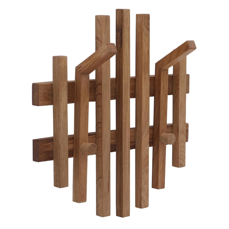 MCA Garderobenpaneel MCW-P57 Wandgarderobe aus Massiv-Holz Eiche, B/H: 40 x 38 cm - Bild 3