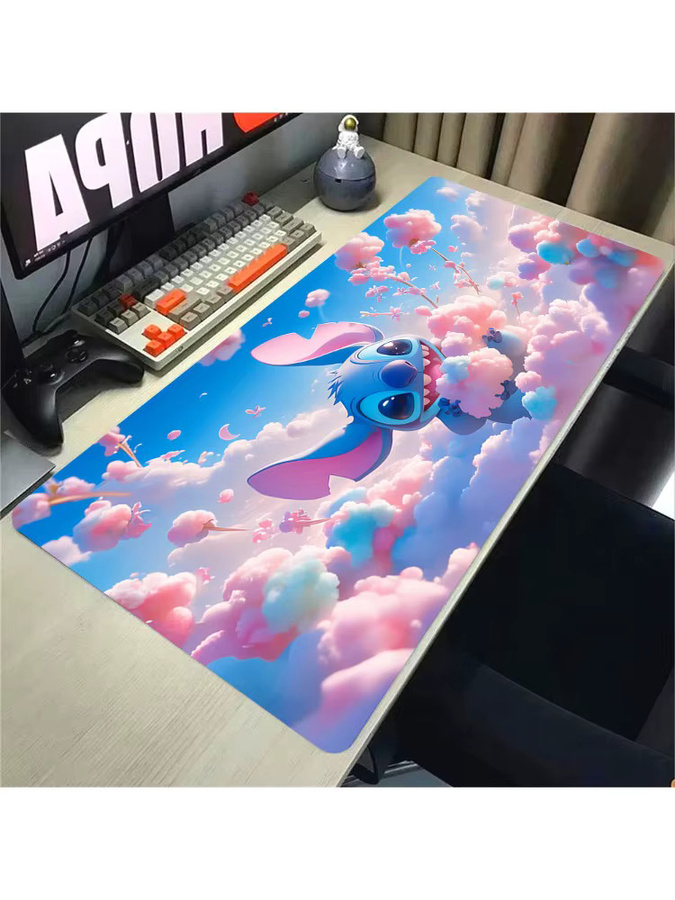 Potdemiel Anime Stitch Mauspad XXL Rutschfeste Schreibtischunterlage mit HD-Druck in Multicolour - Bild 2