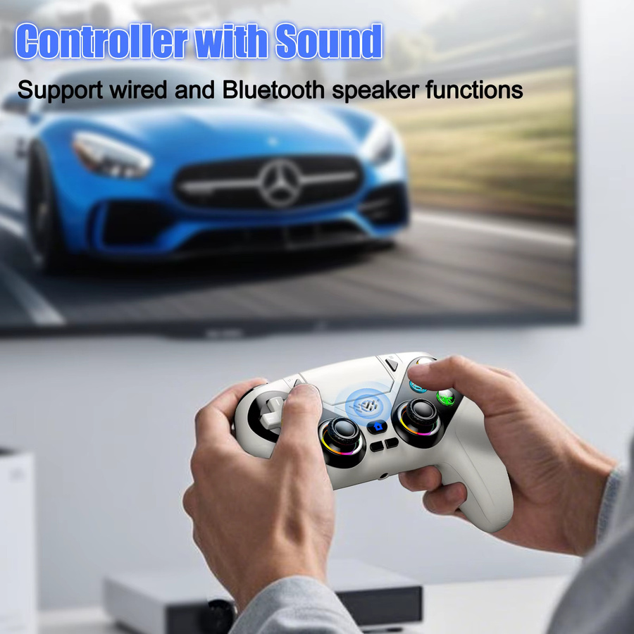 Turpow Kabelloser Gamepad Controller für PlayStation 5 mit Dual Sense Vibrationsprogrammierung und Turbo-Funktion - Bild 4