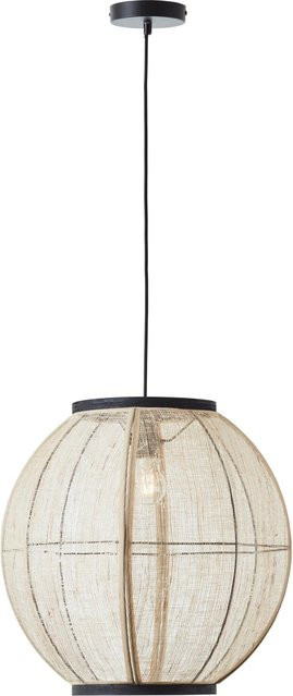 Brilliant Pendelleuchte Tanah aus Bambus in Schwarz und Natur, Durchmesser: 47 cm, E27, dimmbar und höhenverstellbar - Bild 1