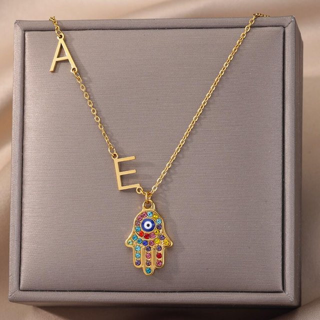 Halskette für Damen, Kupfer, Gold, Zirkonia, 37 cm - Bild 1