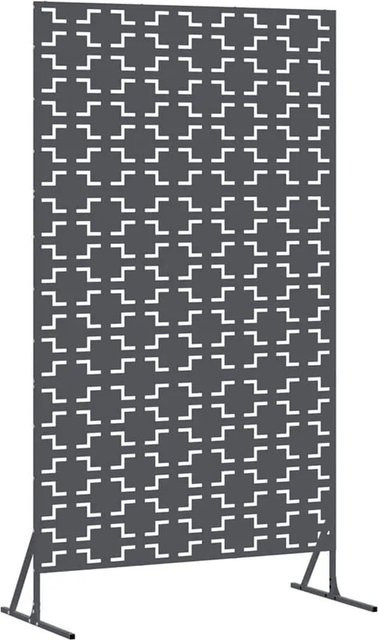 vidaXL Sichtschutz Paravent aus Stahl in Anthrazit, B/T/H: 100 x 50 x 180 cm - Bild 1