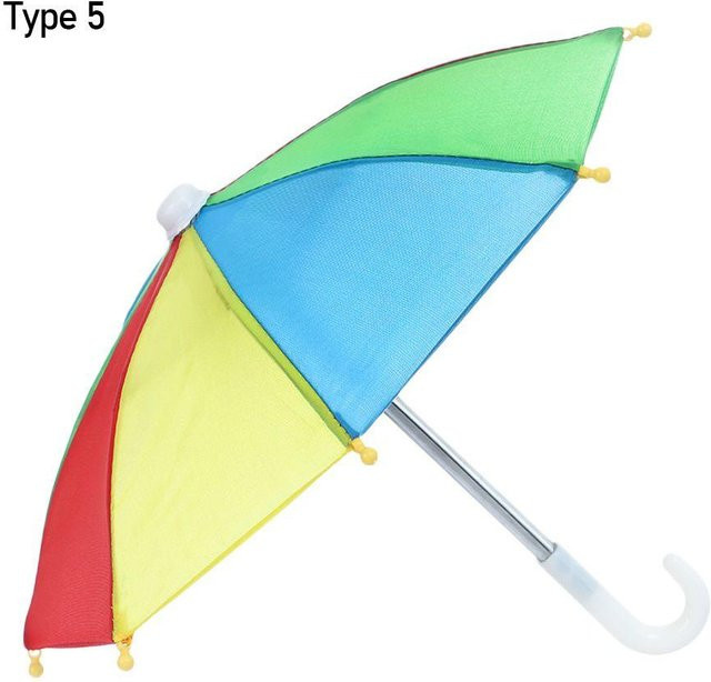 Discover Intime Regenbogenfarben Mini Regenkleidung Bunte Puppe Regenschirm, Puppenhaus Zubehör, ab 14 Jahren - Bild 1