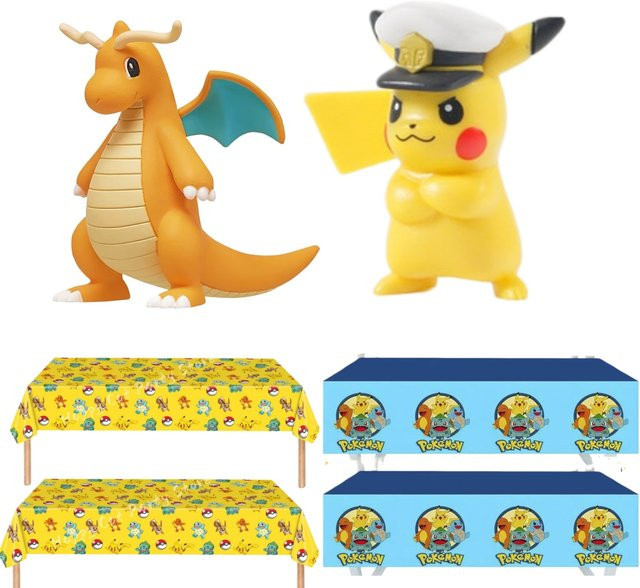 Einweg-Tischdecke Pokemon mit Pikachu Motiv von TAKARA TOMY in Gelb für deine Geburtstagsparty - Bild 1