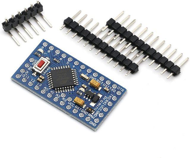 Pro Mini ATMEGA328 ATMEGA328P-AU Mikrocontroller für Arduino in Blau, 5V/16M - Bild 1