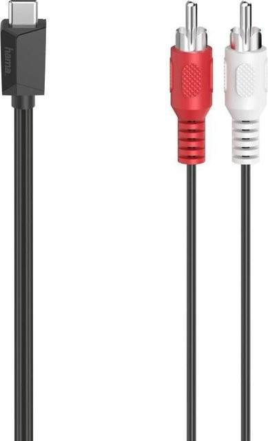 Hama Stereo Audio-Kabel mit USB-C-Stecker und Cinch-Stecker, Schwarz, Länge: 1,50 m - Bild 1