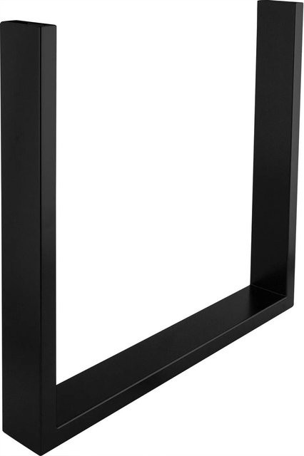 Simausrom Bankkufe Regular Slim aus Stahl in Schwarz Matt, Höhe: 41,2 cm - Bild 1