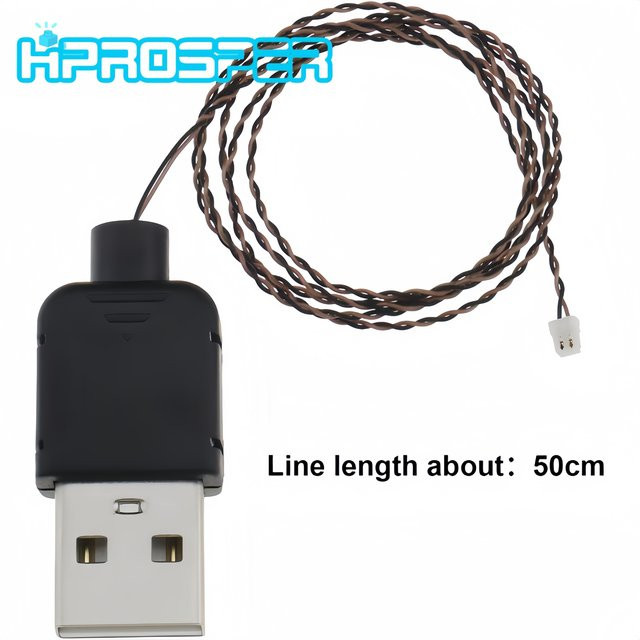 Hprosper DIY USB-Lichterkette mit 0,8 mm Draht und 50 cm USB-Stromkabel für dekorative Lampen und Spielzeugzubehör - Bild 1