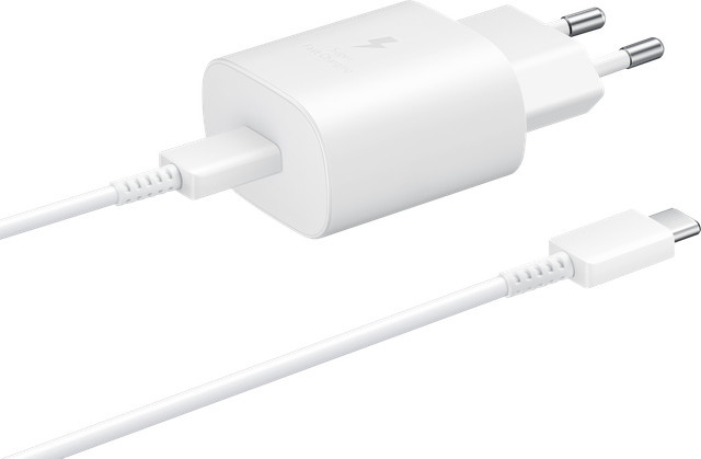 Samsung 25W USB-C Netzteil mit USB-C Kabel in Weiß EP-TA800W + DA705BWE - Bild 1