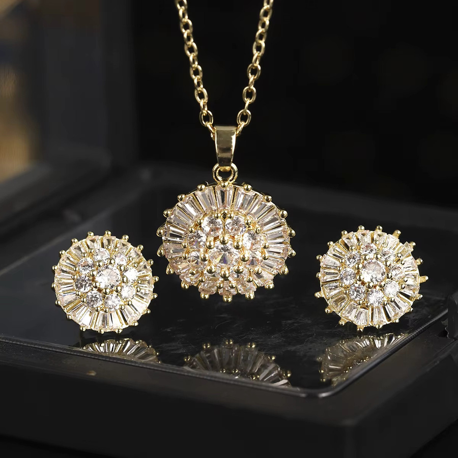 Miallo Schmuck-Set Halskette und Ohrringe, Gold, Zirkonia - Bild 4