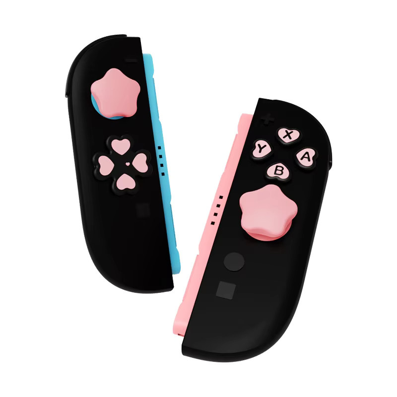 Silikon D-Pad-Knopfkappen-Set für Nintendo Switch 2 und Joy-Con inklusive ABXY-Tasten-Aufklebern - Bild 3