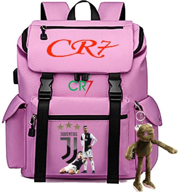 3-teiliges Schulrucksack-Set in Pink aus Oxford-Stoff mit großem Fassungsvermögen, Schultasche und Federmäppchen - Bild 1
