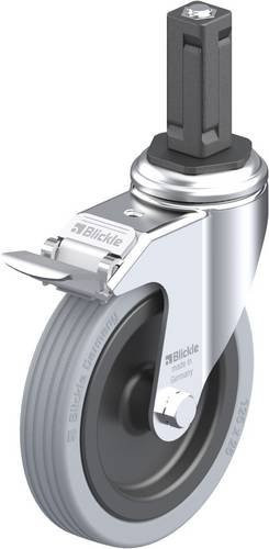 Blickle Lenkrolle LKRA-VPA 125G-11-FI-EV13 mit Feststeller, Rad-Durchmesser: 125 mm, Tragfähigkeit: 100 kg, grau/schwarz, verzinkt - Bild 1